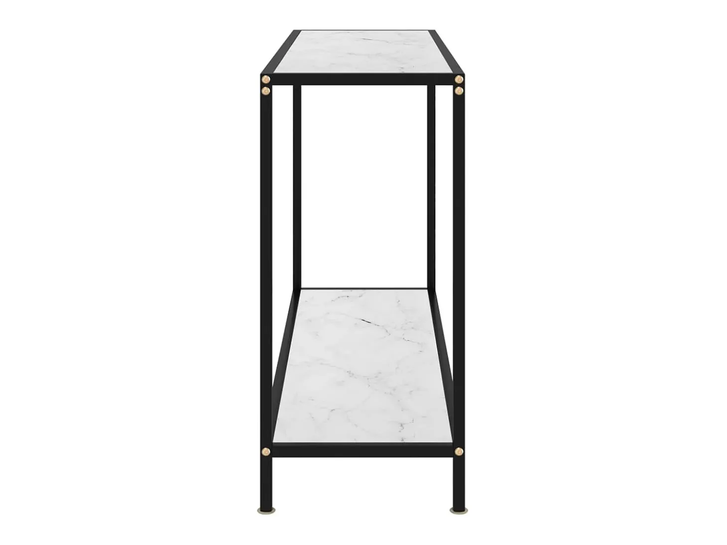 Mesa de consola blanco vidrio templado 120x35x75 cm ES970839