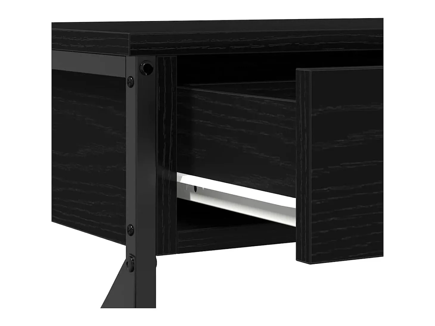 Mesa de Consola con cajón Roble negro 100 x 28 x 75 cm