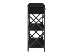Mesa de Consola con cajón Roble negro 75 x 28 x 75 cm