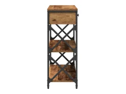 Mesa de Consola con cajón Madera vieja 75 x 28 x 75 cm