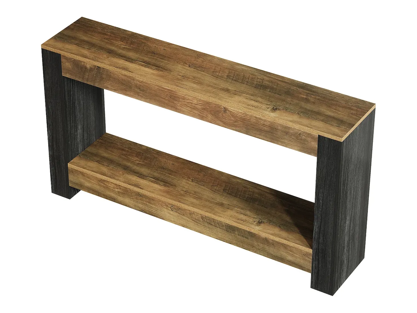Mesa de consola de 160 cm de largo para la entrada, Mesa de entrada de madera rústica para el salón