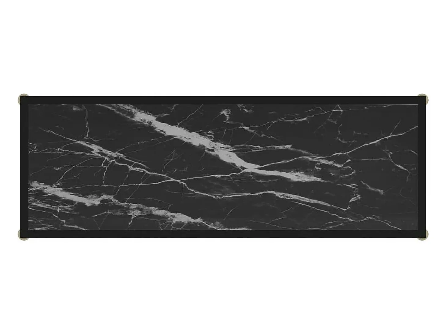 Mesa de consola negro vidrio templado 100x35x75 cm