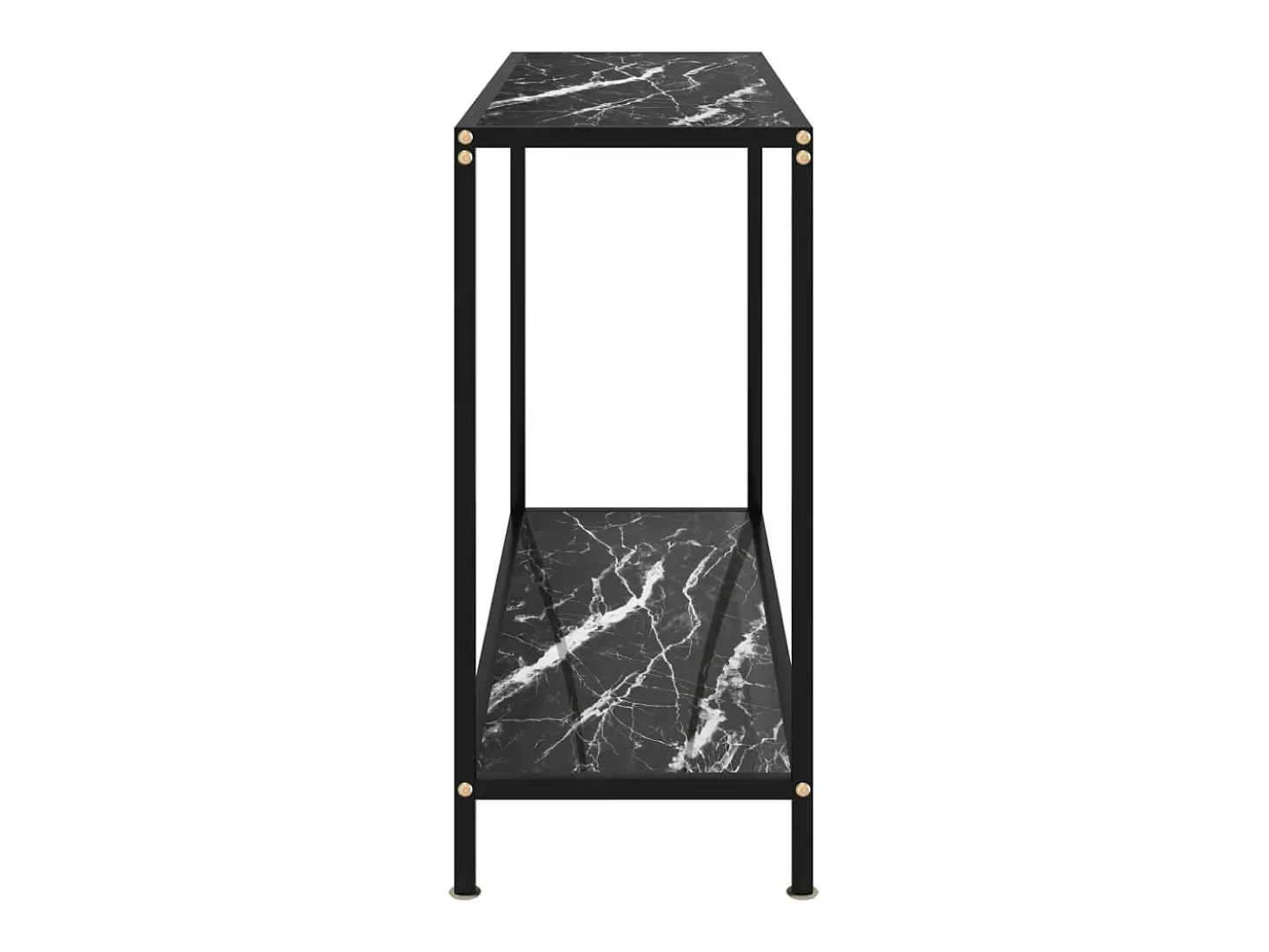 Mesa de consola negro vidrio templado 100x35x75 cm