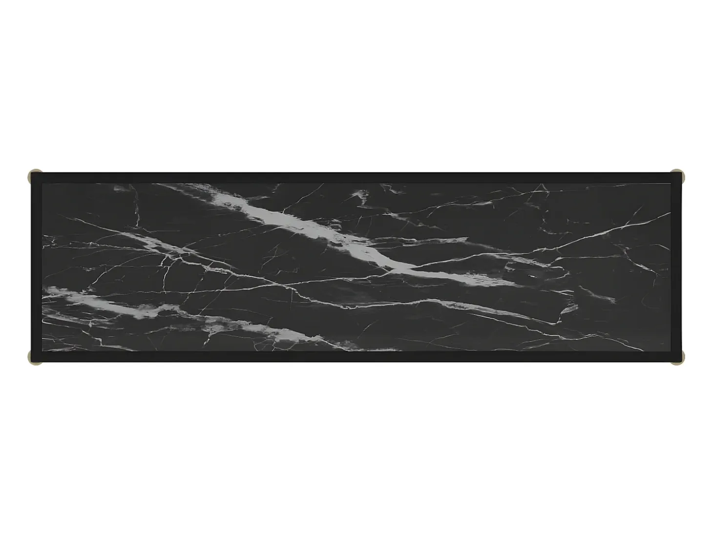 Mesa de consola negro vidrio templado 120x35x75 cm ES948848