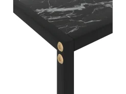 Mesa de consola negro vidrio templado 120x35x75 cm ES948848