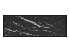Mesa de consola negro vidrio templado 100x35x75 cm