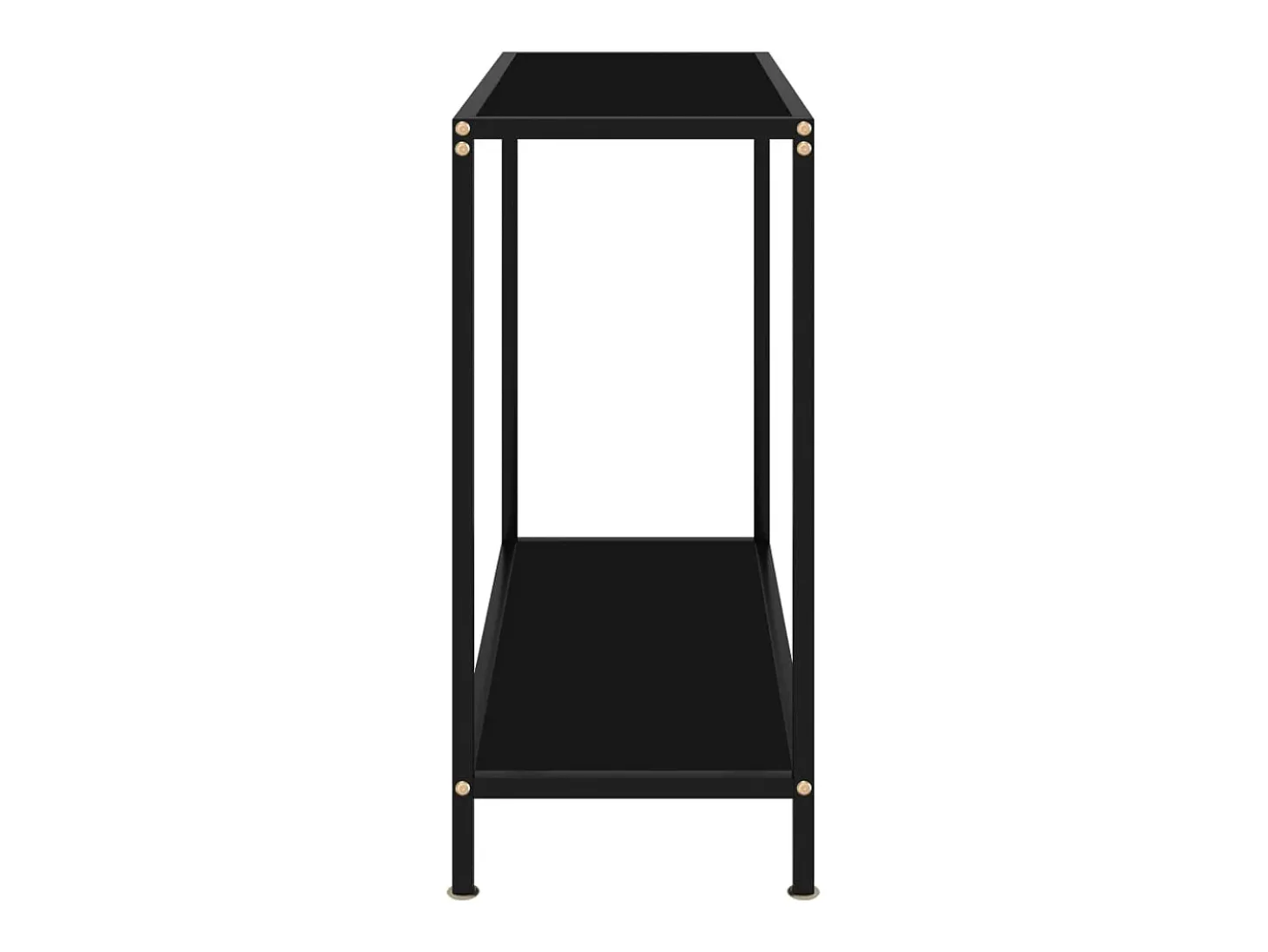Mesa de consola negro vidrio templado 80x35x75 cm ES326005