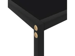 Mesa de consola negro vidrio templado 80x35x75 cm ES326005
