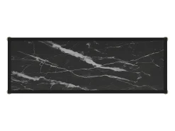 Mesa de consola negro vidrio templado 100x35x75 cm ES364541