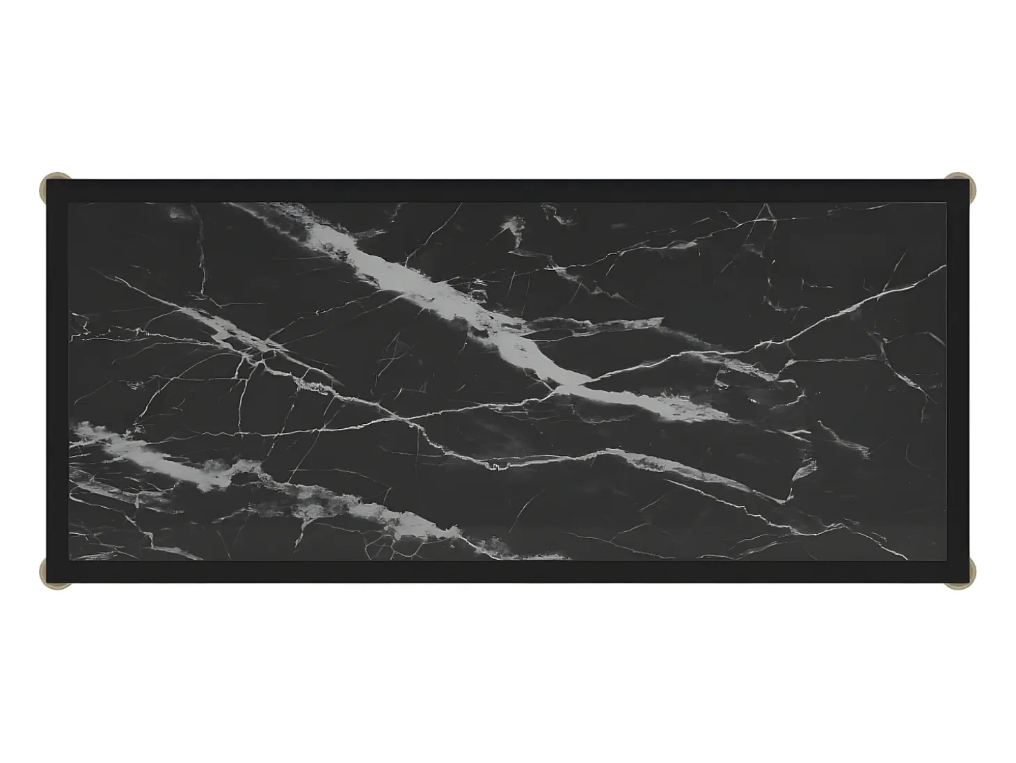 Mesa de consola negro vidrio templado 80x35x75 cm ES806049