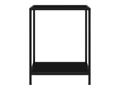 Mesa de consola negro vidrio templado 60x35x75 cm ES467646
