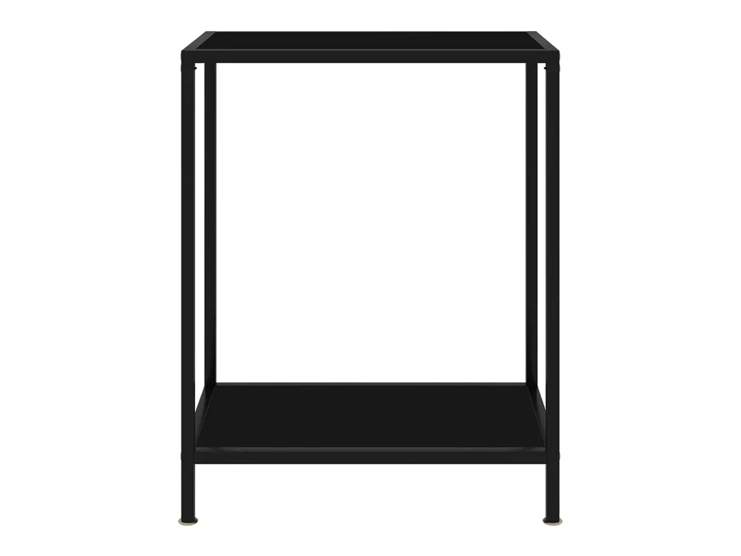 Mesa de consola negro vidrio templado 60x35x75 cm ES467646