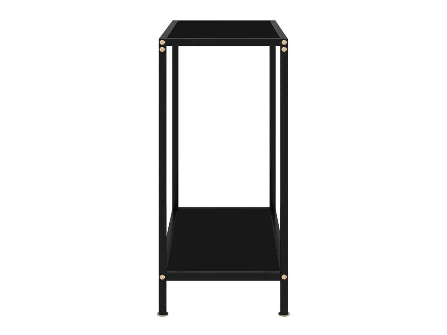 Mesa de consola negro vidrio templado 60x35x75 cm ES467646