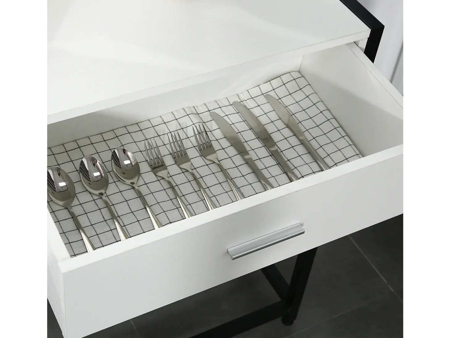 Mesa de consola negro y blanco 120x34x81 cm HOMCOM