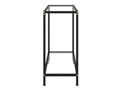 Mesa de consola transparente vidrio templado 80x35x75 cm