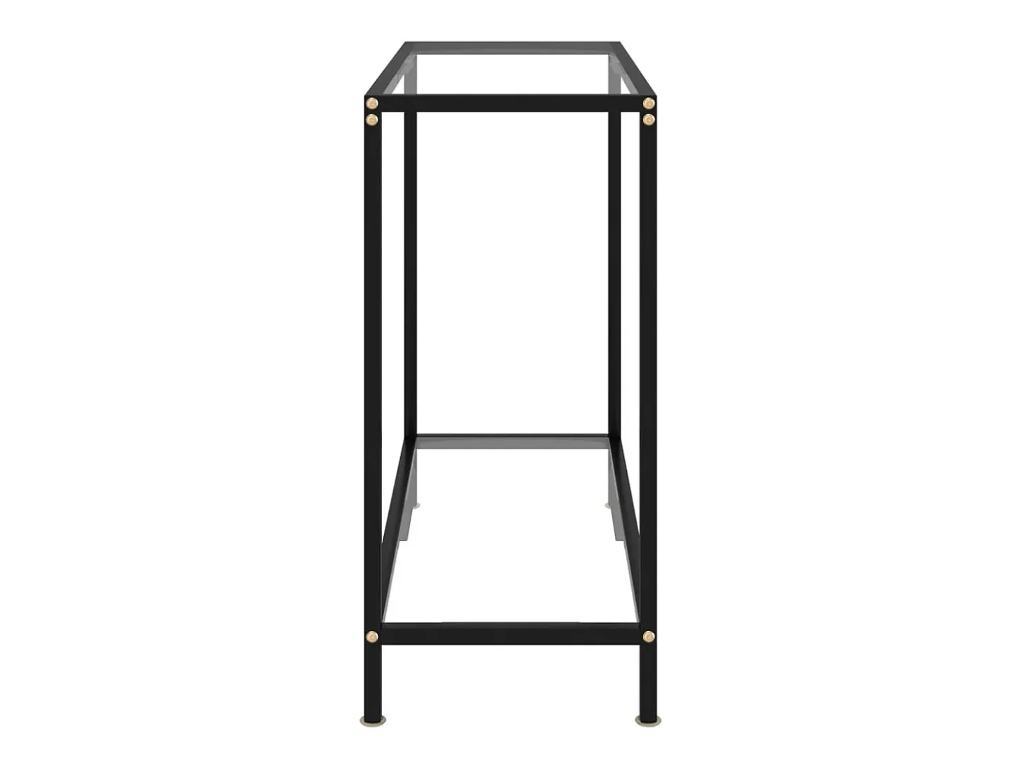 Mesa de consola transparente vidrio templado 80x35x75 cm