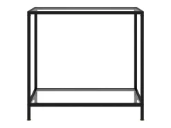 Mesa de consola transparente vidrio templado 80x35x75 cm