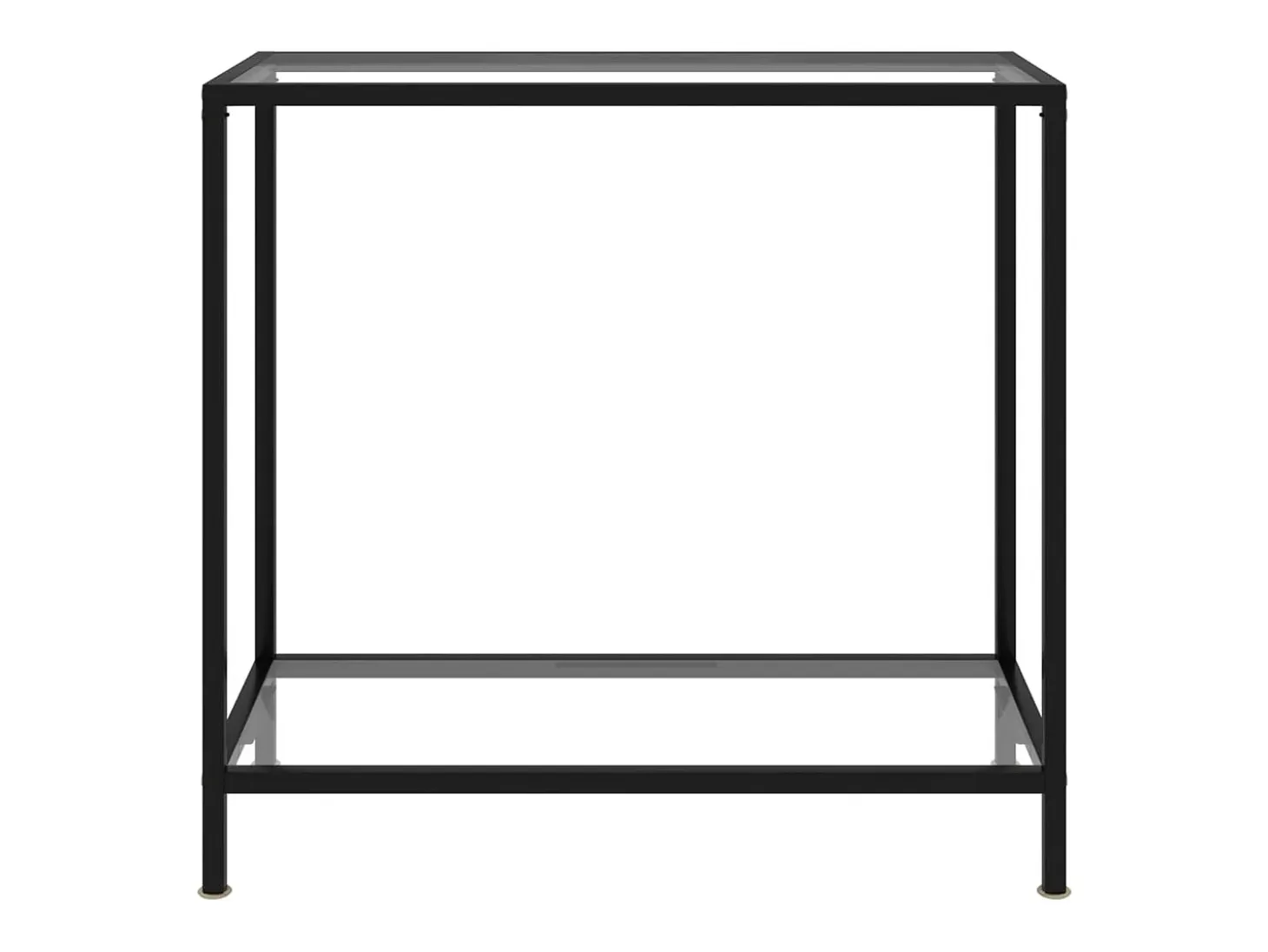Mesa de consola transparente vidrio templado 80x35x75 cm