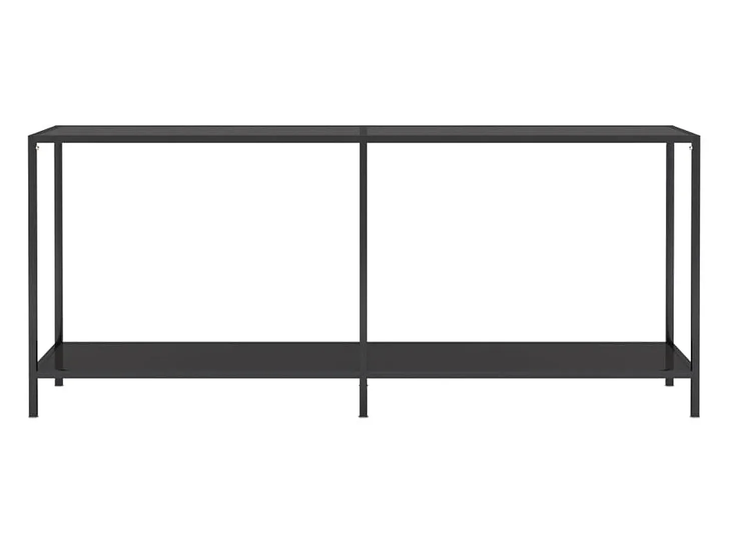 Mesa de consola vidrio templado negro 180x35x75,5 cm ES683043