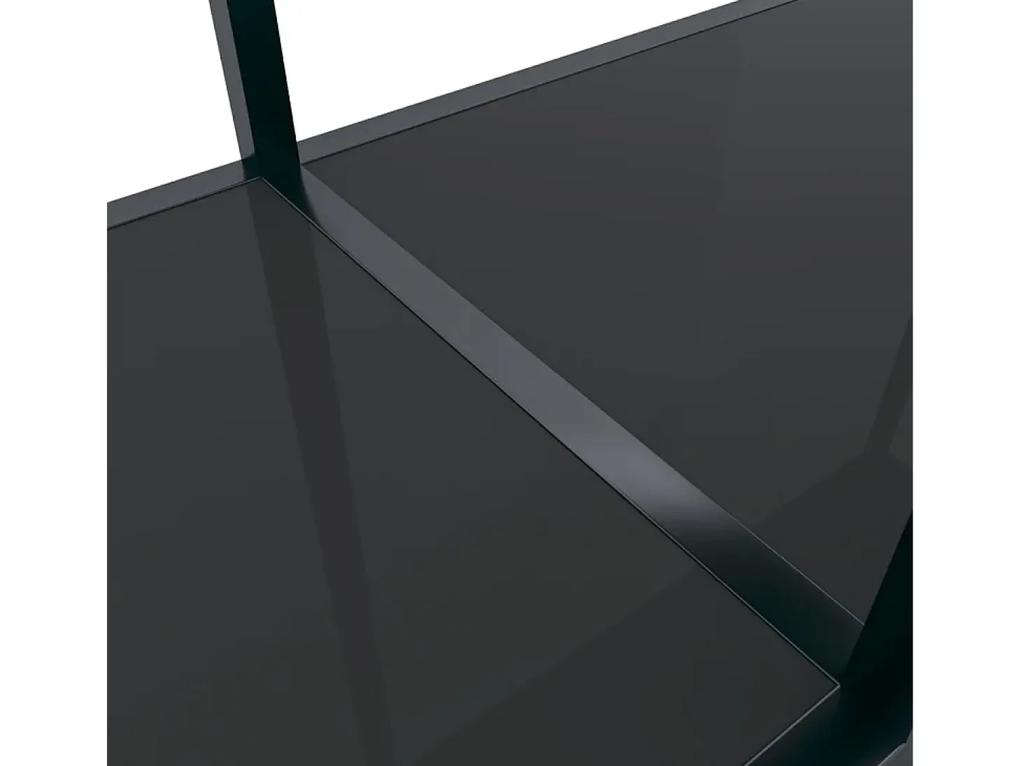 Mesa de consola vidrio templado negro 180x35x75,5 cm ES683043