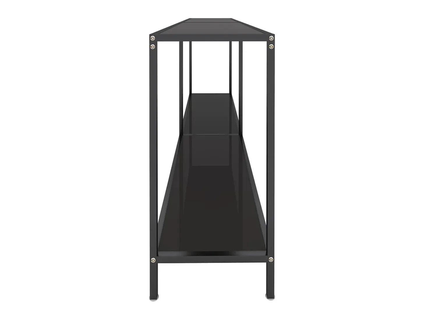 Mesa de consola vidrio templado negro 180x35x75,5 cm ES683043