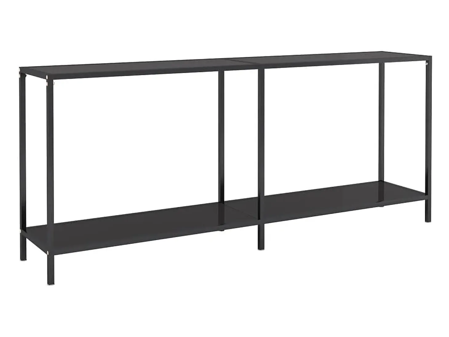 Mesa de consola vidrio templado negro 180x35x75,5 cm ES683043