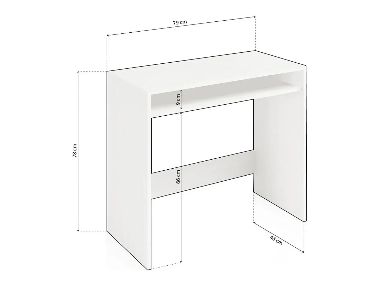 Mesa de escritorio Dax Blanco Alpes