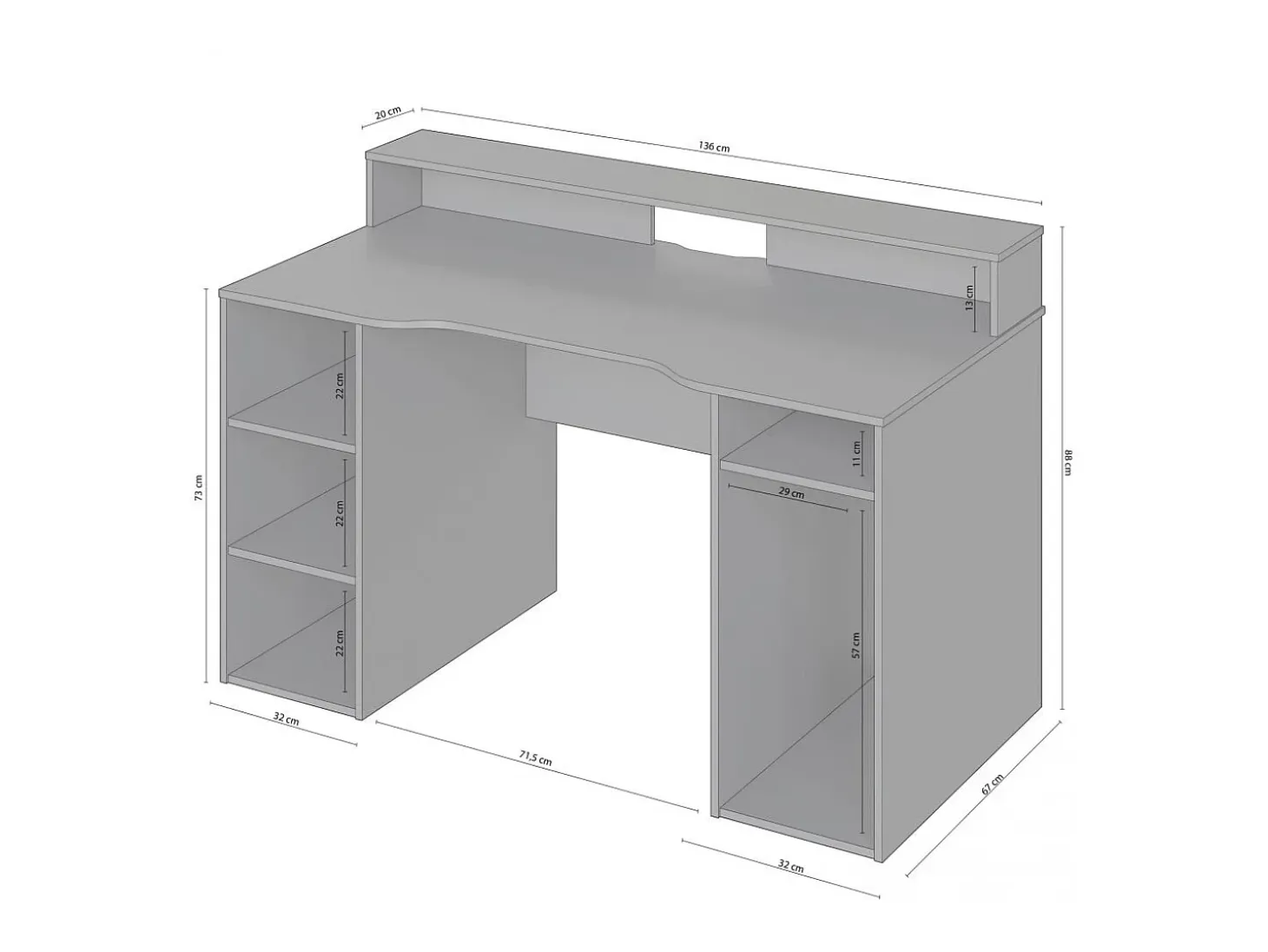 Mesa de escritorio Galax Antracita