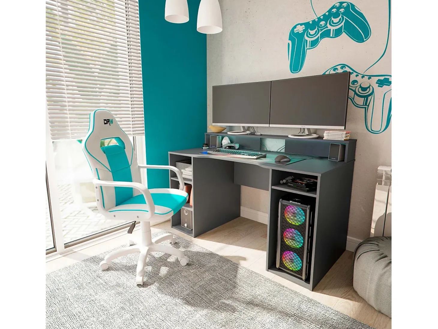 Mesa de escritorio Galax Antracita
