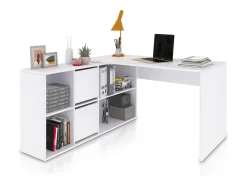 Mesa de escritorio multiposición en blanco mate 136x139 cm Move Blanco Artik (Blanco Mate)