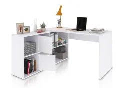 Mesa de escritorio multiposición en blanco mate 136x139 cm Move Blanco Artik (Blanco Mate)