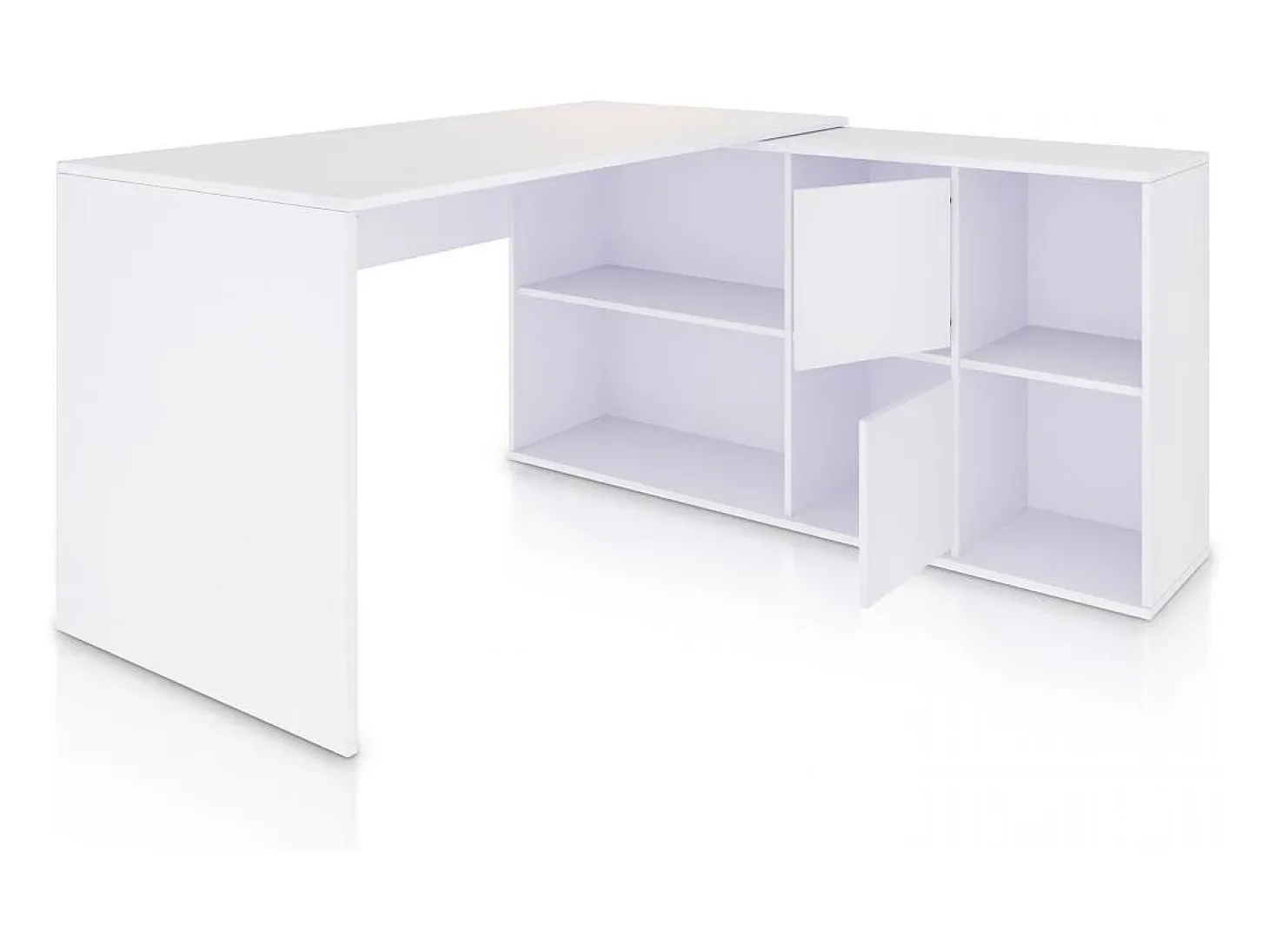 Mesa de escritorio multiposición en blanco mate 136x139 cm Move Blanco Artik (Blanco Mate)