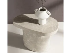 Mesa de esquina Båstad gris claro.