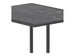 Mesa de esquina Infinity decoración mármol negro.