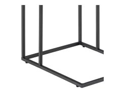 Mesa de esquina Infinity decoración mármol negro.