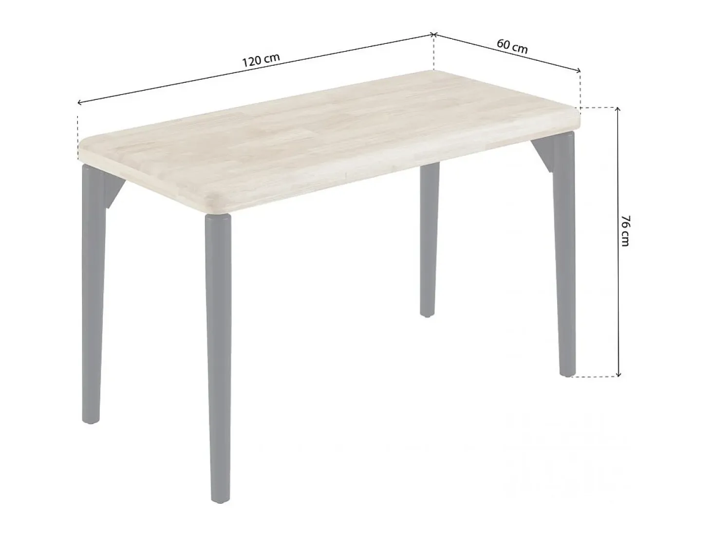 Mesa de estudio Padma Negro - Roble