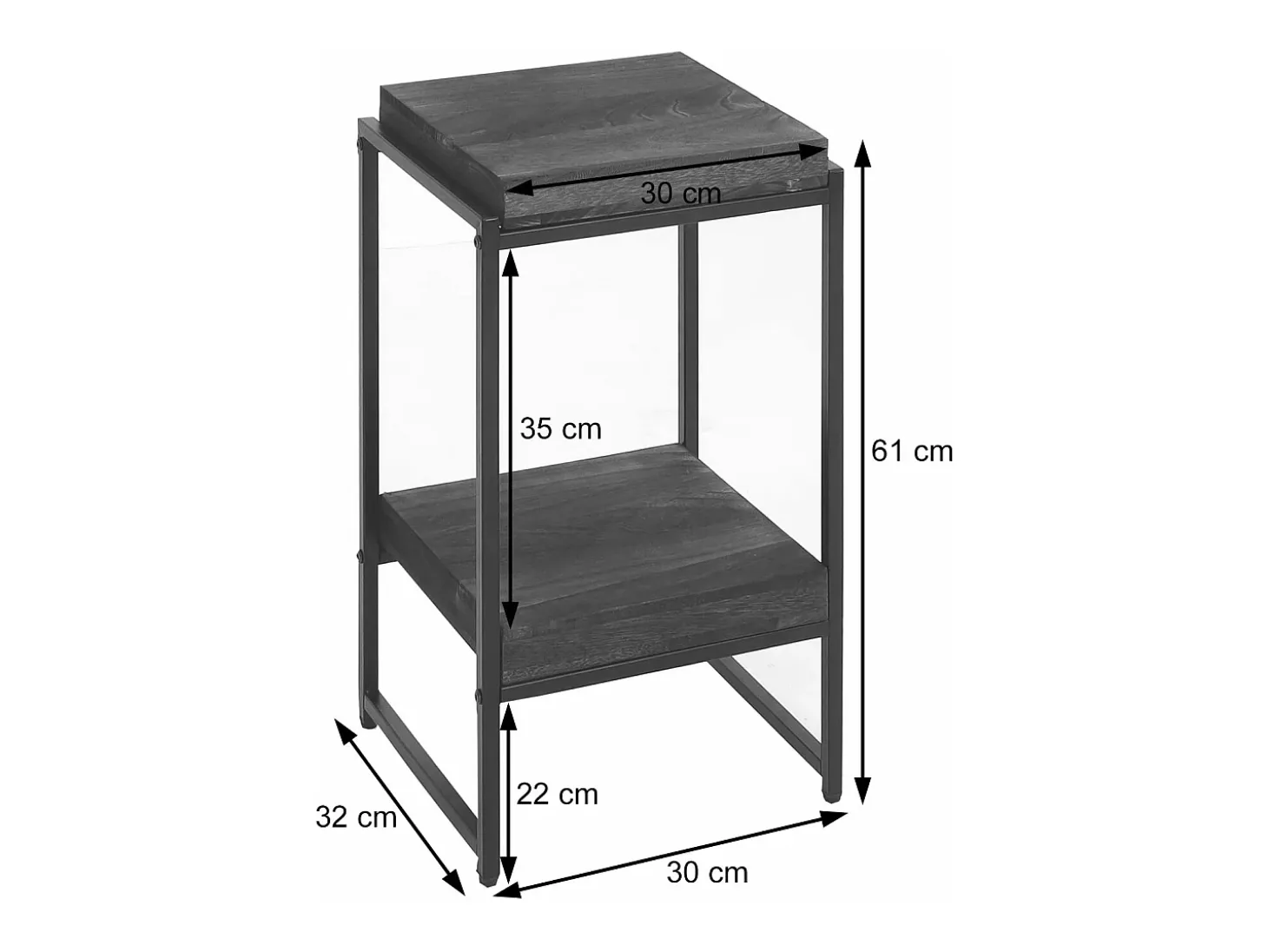 Mesa de flores MCW-K71, color natural, 61cm