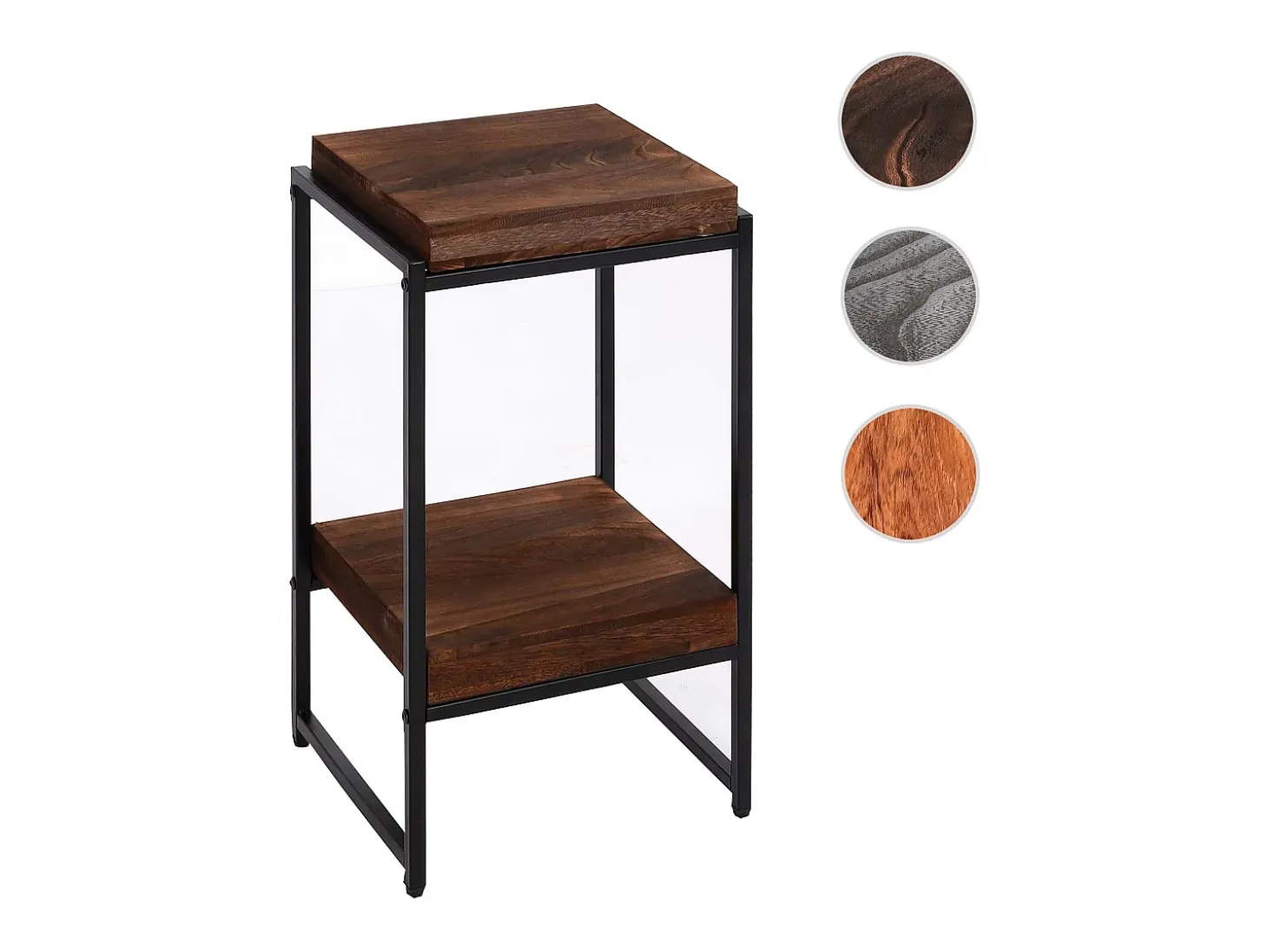 Mesa de flores MCW-K71, marrón oscuro, 61cm