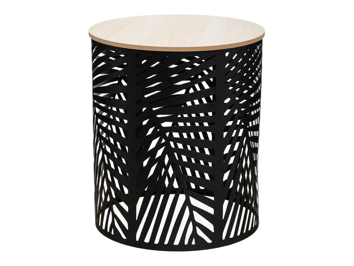 Mesa de metal con estampado de hojas x 2