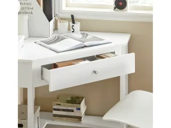 Mesa de Ordenador, Mesa de Escritorio con un Cajón, Triangular,Blanco,FWT31-W SoBuy ES