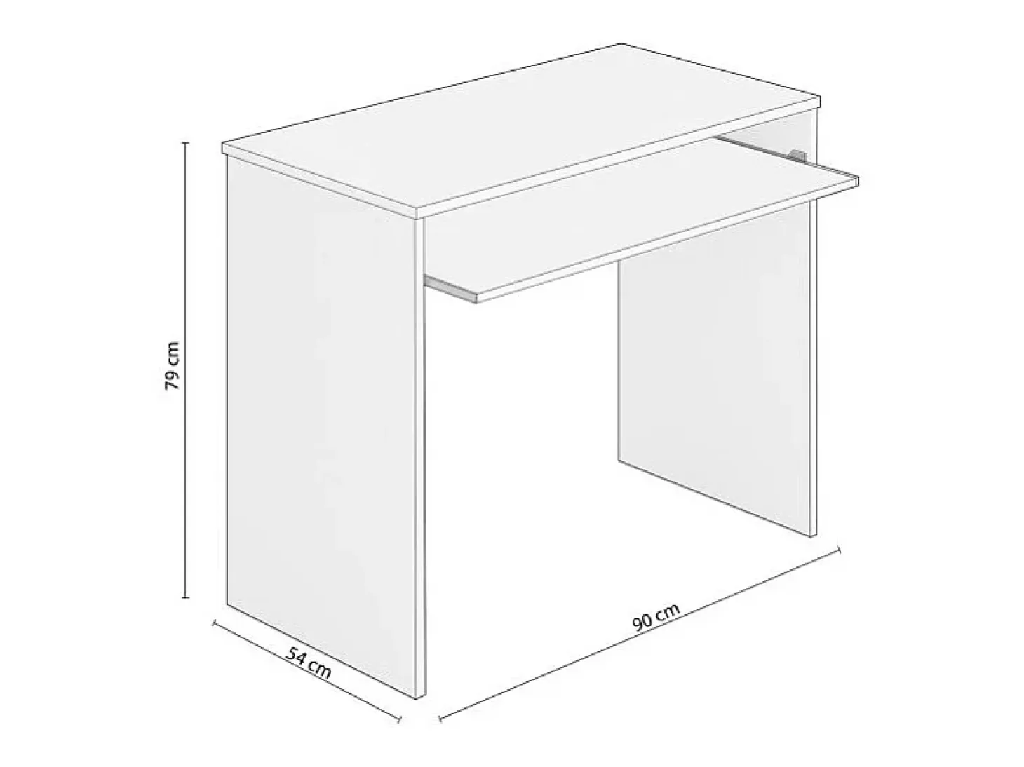 Mesa de ordenador Smile Blanco Artik (Blanco Mate)