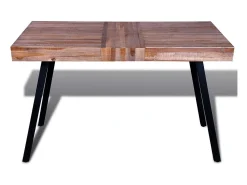 Mesa de salón de madera de teca reciclada