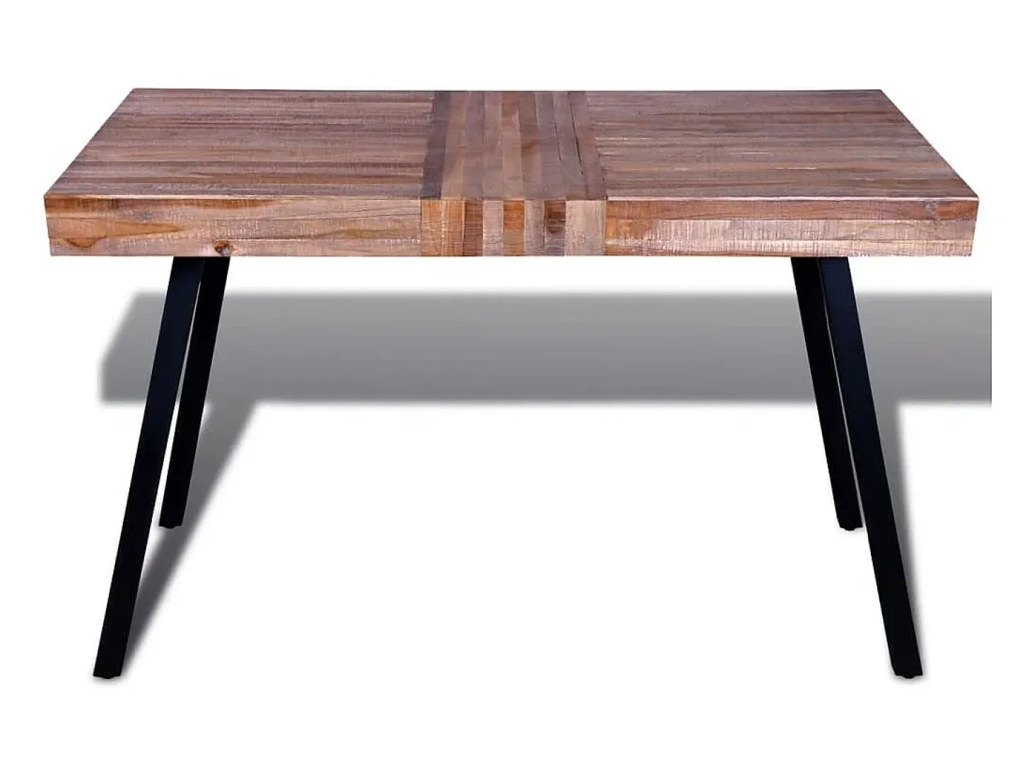 Mesa de salón de madera de teca reciclada