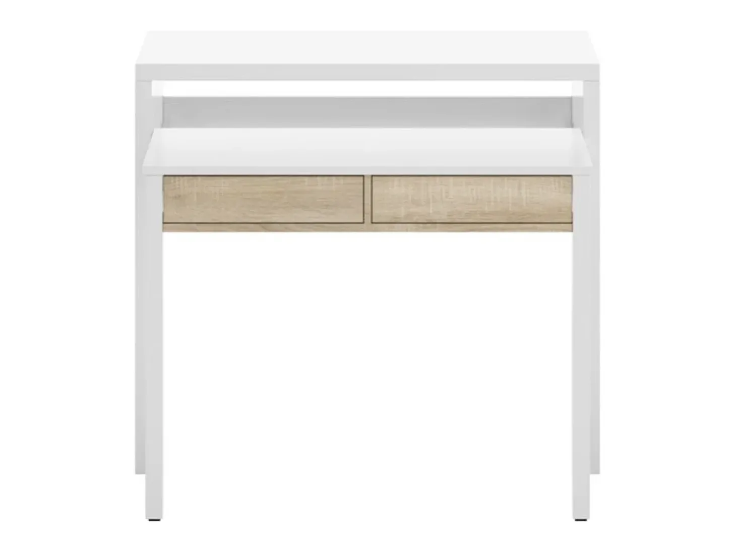 Mesa escritorio extensible con 2 cajones - L100 cm - Consola