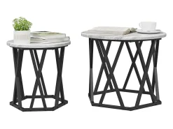 Mesa lateral 2 piezas Gris sonoma 50 x 50 x 40 cm