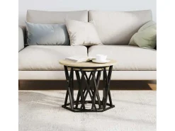 Mesa lateral 2 piezas Roble Sonoma 50 x 50 x 40 cm