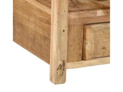 Mesa lateral Marrón 43 x 32 x 46 cm Madera maciza recuperada