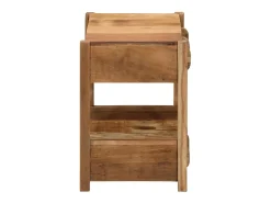Mesa lateral Marrón 43 x 32 x 46 cm Madera maciza recuperada