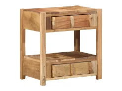 Mesa lateral Marrón 43 x 32 x 46 cm Madera maciza recuperada
