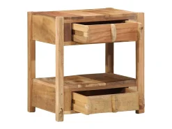 Mesa lateral Marrón 43 x 32 x 46 cm Madera maciza recuperada